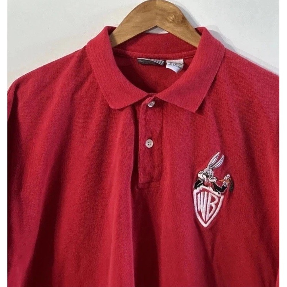 Mens Vintage WB Warner Bros Bugs Bunny Polo Shirt  Looney Cartoons Sz XL